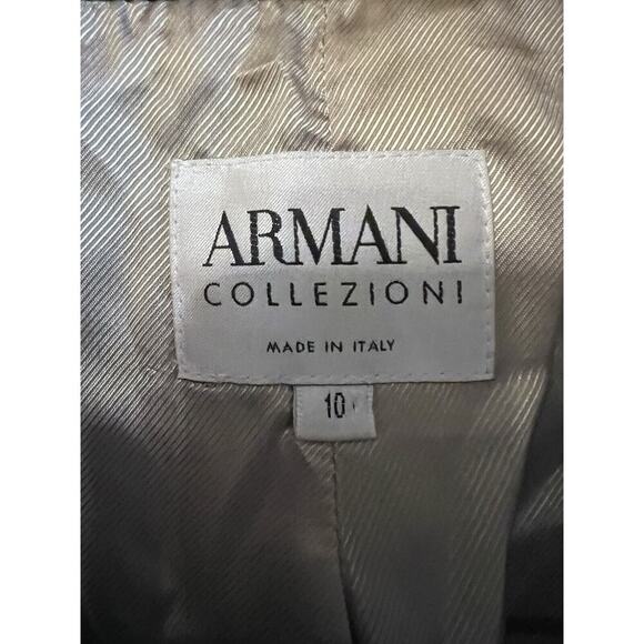 Vintage Giorgio Armani Collezioni Herringbone Blazer 100% Wool Women Sz 10 - Picture 2 of 12